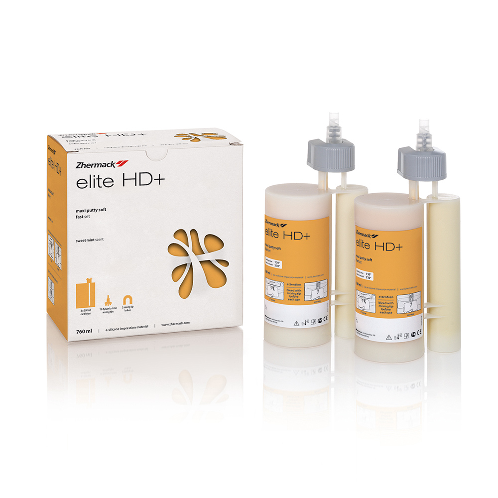 Elite HD+ Maxi Putty Soft Fast Set, 2 x 380 ml cartridge, 15 mengtips, 2 sluitdopjes