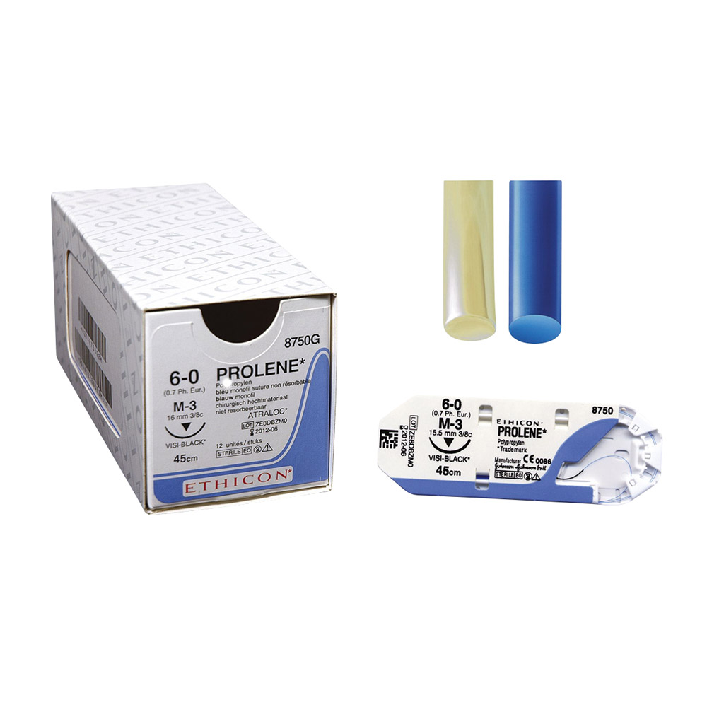 Prolene blauw 6-0/0,7 Acc1 Zwart, 36 stuks