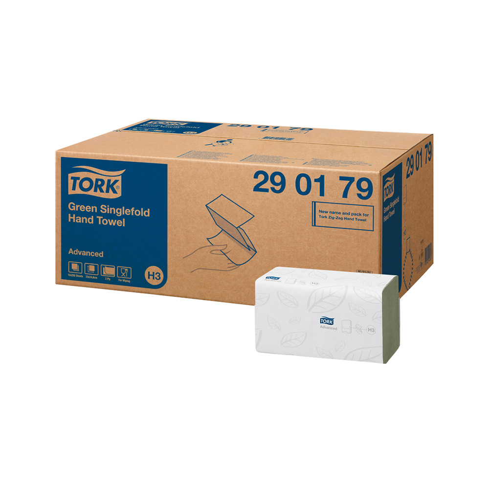 Tork advanced handdoek groen 290179 verp