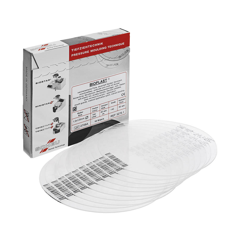 Bioplast Dieptrekfolie 125 x 125 mm 3,00 mm helder, 10 stuks