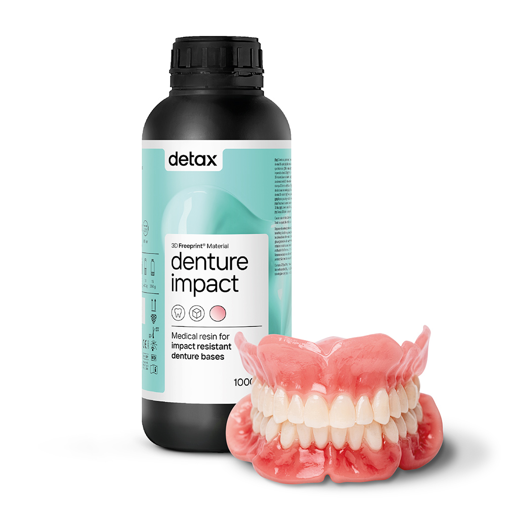Freeprint denture impact roze transparant, 1 kg fles