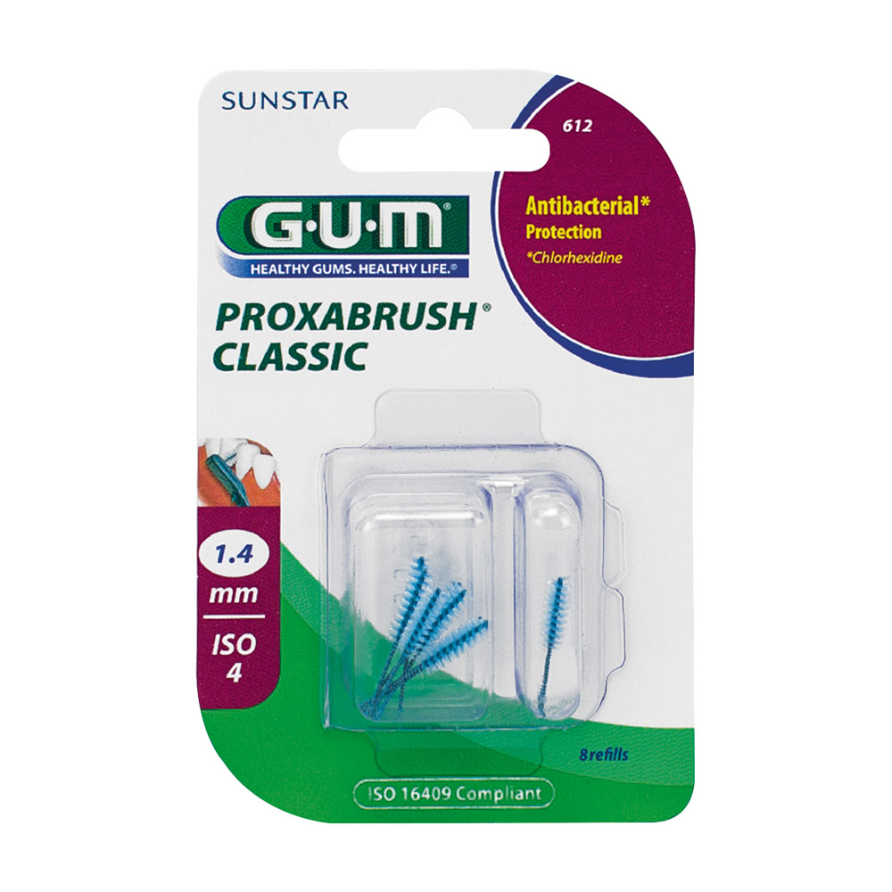 GUM Proxabrush Classic 1,4mm kaars, 8 stuks