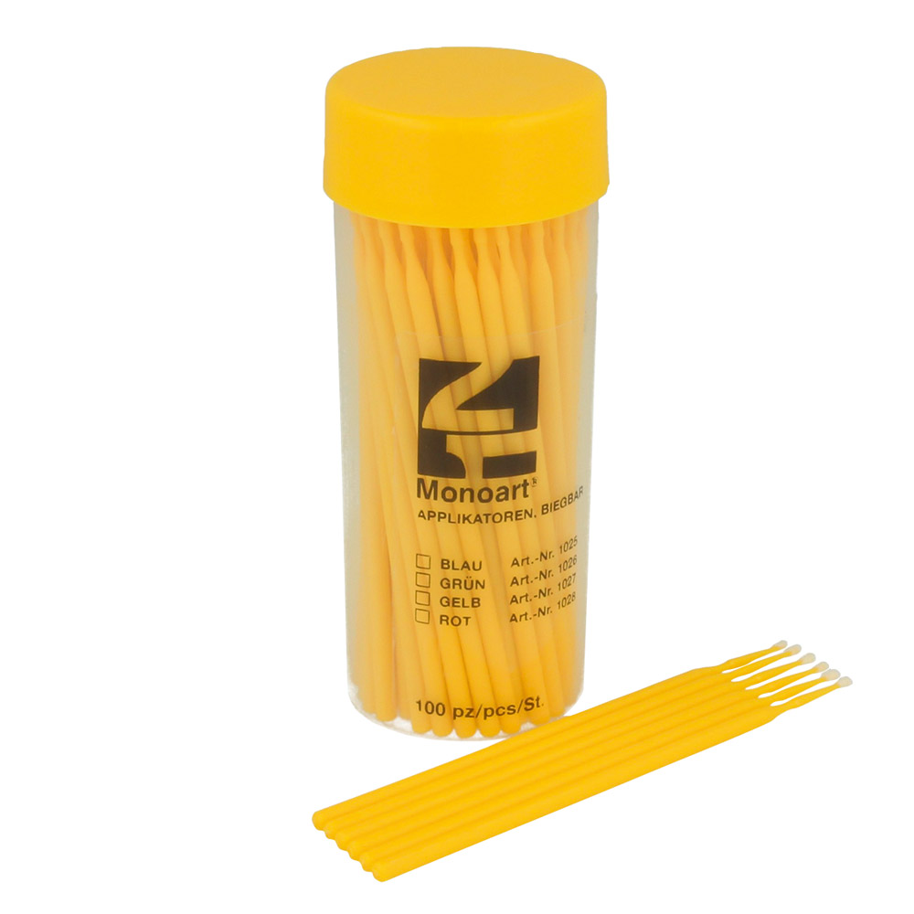 Monoart applicators geel, 100 stuks