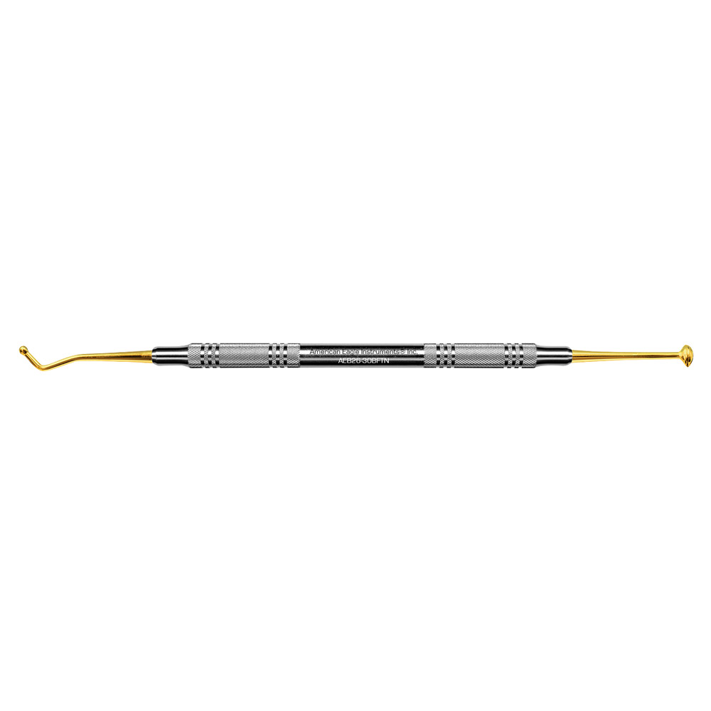 Composietinstrument 26-30 posterior, dun, roestvrijstalen handgreep, per stuk