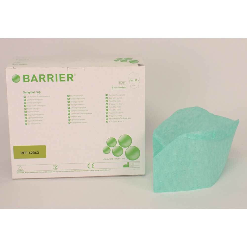 Barrier OP-Haube Elast groen, 150 stuks
