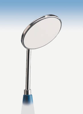 Mondspiegel Rhodium 22 mm DA036, 12 stuks