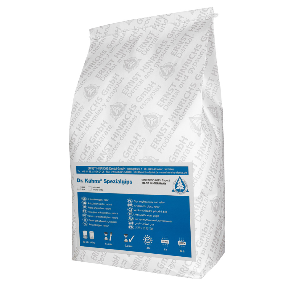 Dr. Kühns Spezialgips roze, 5 kg Zakje