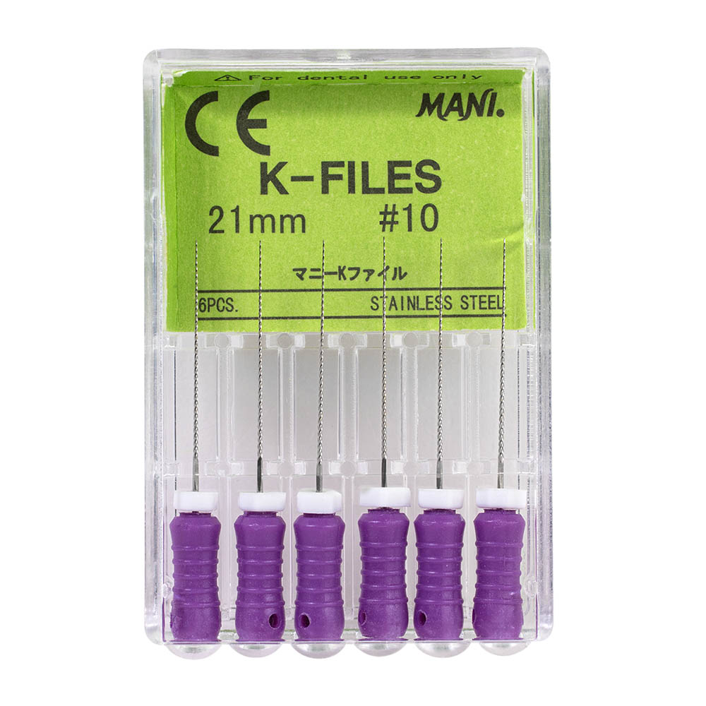 Mani K-vijlen 21 mm, maat 10, 6 stuks