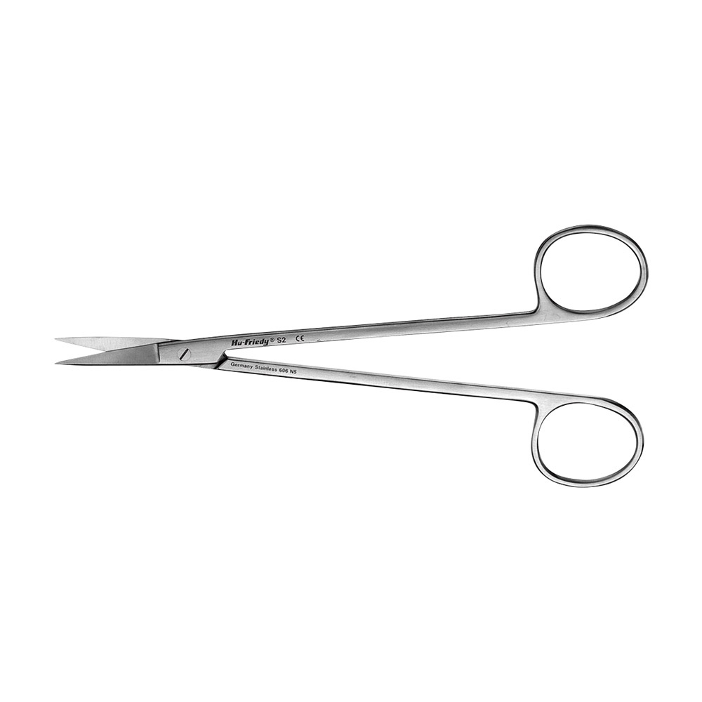 Kelly schaar 2 16,0 cm recht, spits, getand, per stuk