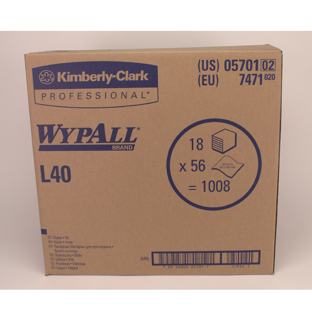 Wypall L40 31,5 x 33 cm wit, 18 x 56 stuks