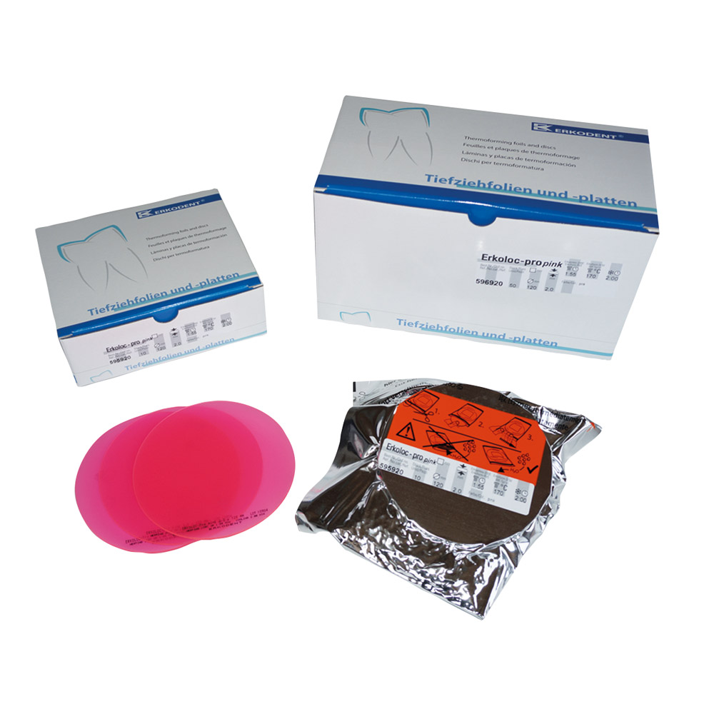 Erkoloc-pro thermovormfolie 120 x 2,00 mm roze, 50 stuks