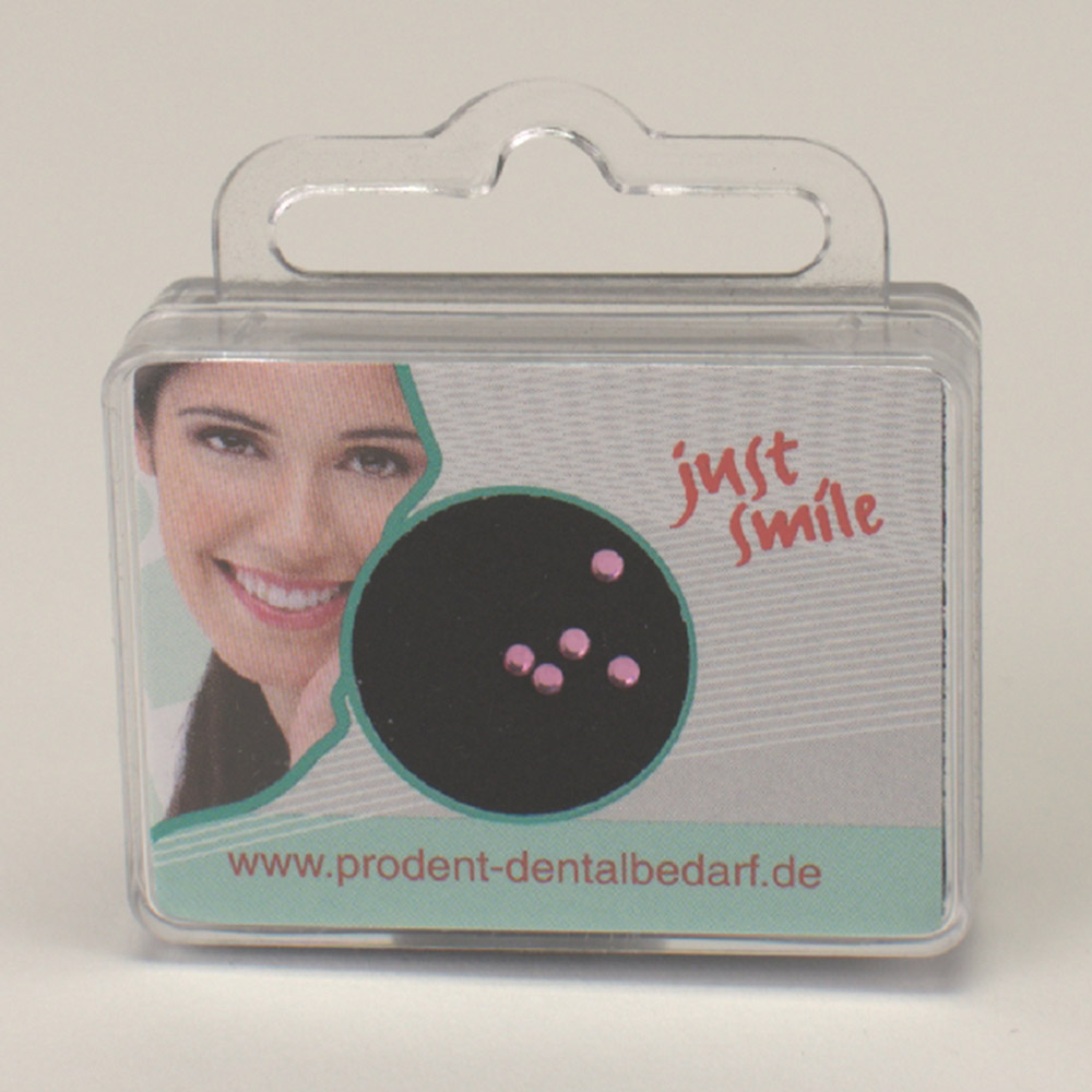 Dental Jewel tandversiering roze 1,8 mm, 5 stuks