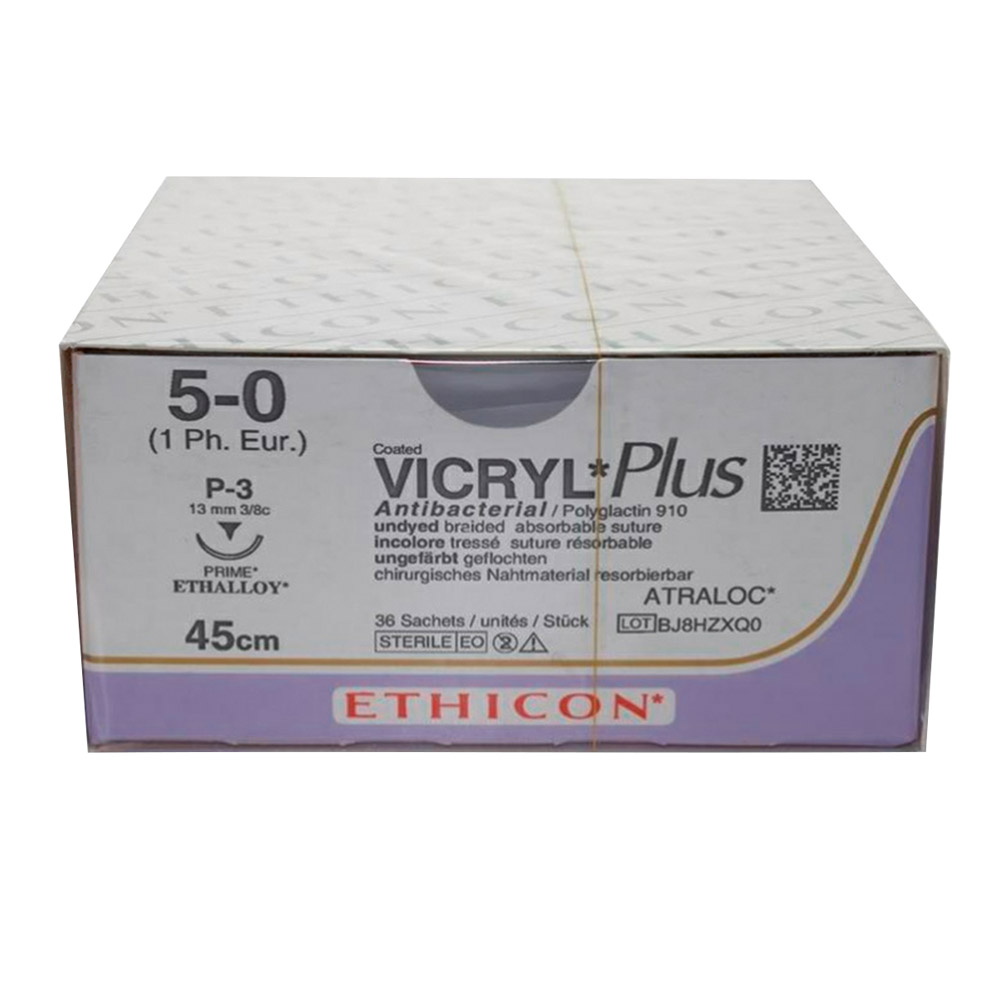 Vicryl Plus ongekleurd 4-0/EP1,5 FS2 45 cm, 36 stuks