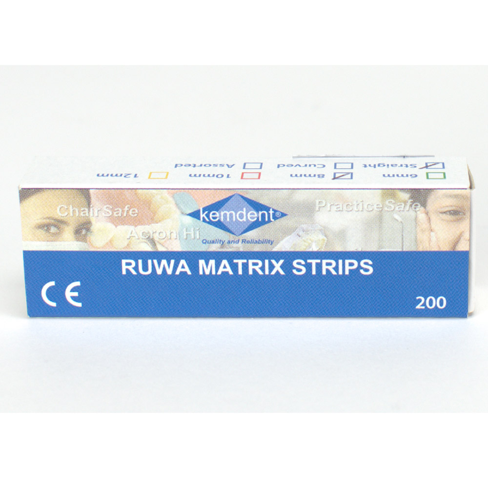 Ruwa Matrix Strips 8 mm recht, 200 stuks