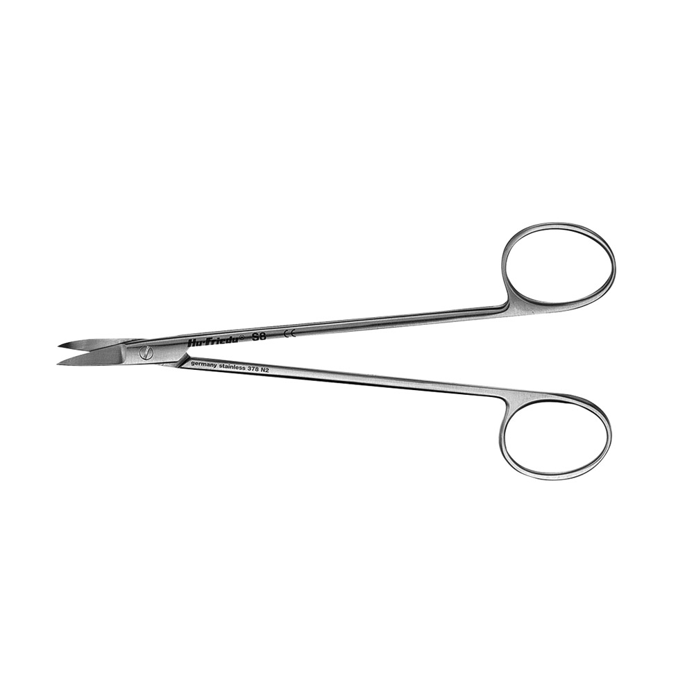 Quinby-schaar 8 12,5 cm gebogen glad, stuk