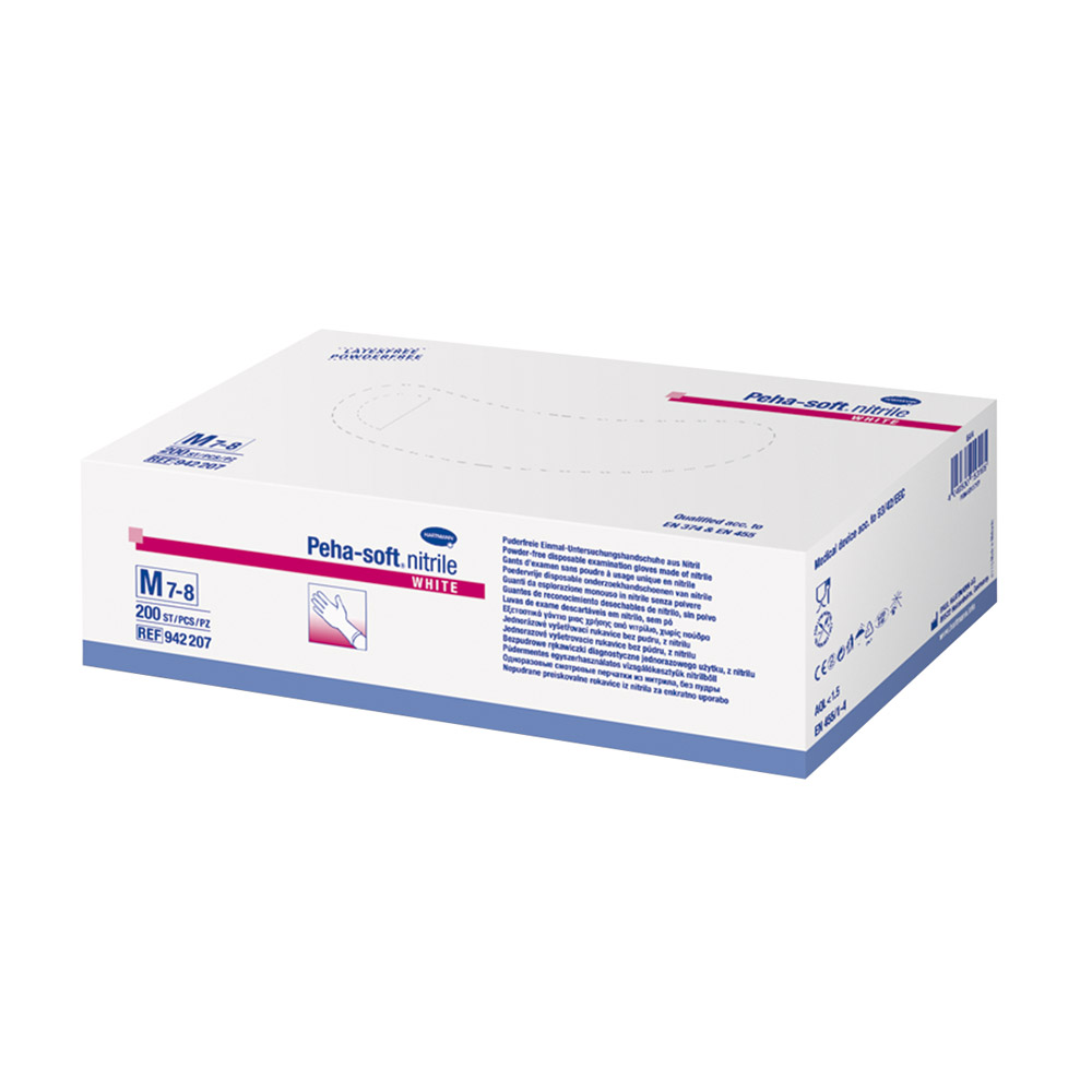 Peha-Soft Nitril witte handschoenen poedervrij maat XL, 180 stuks