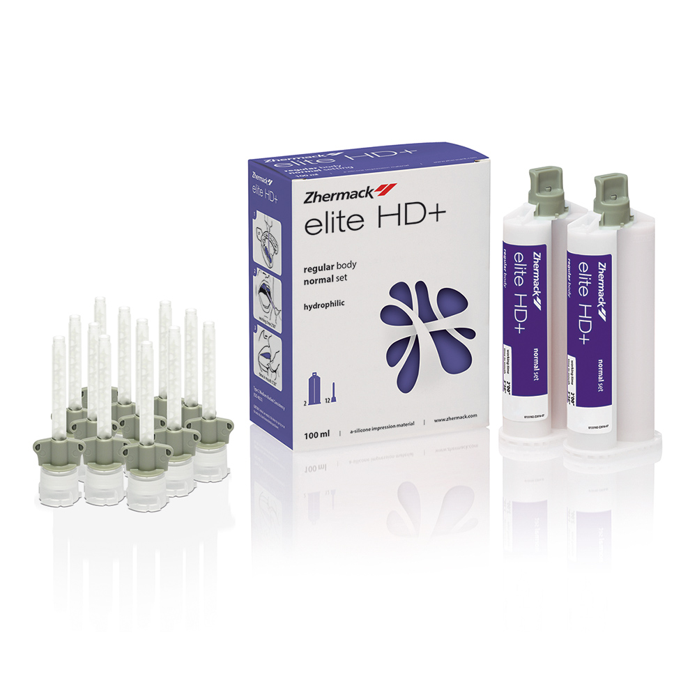 Elite HD+ regular body normaal set 2 x 50 ml Patroon, 12 Mixing Tips