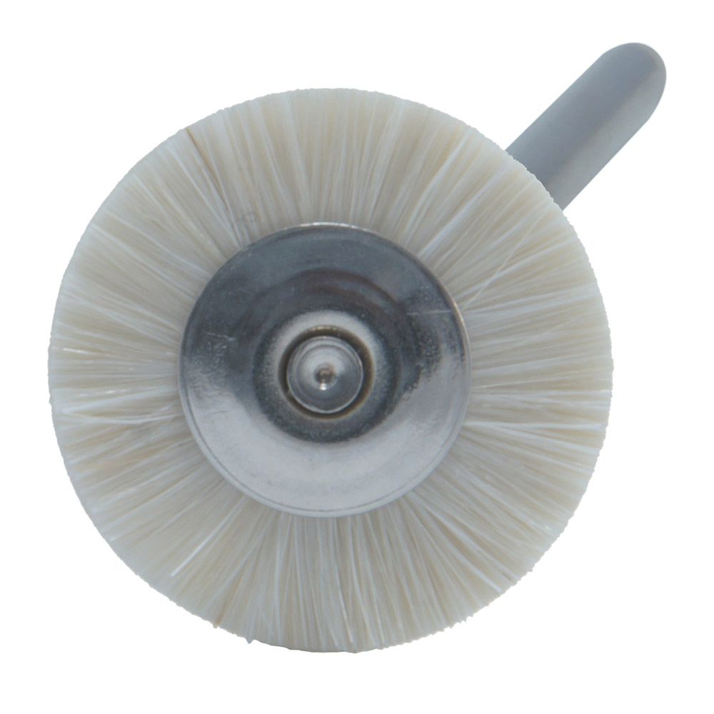 Mini-borsteltjes geitenhaar 19 mm wit, 144 stuks