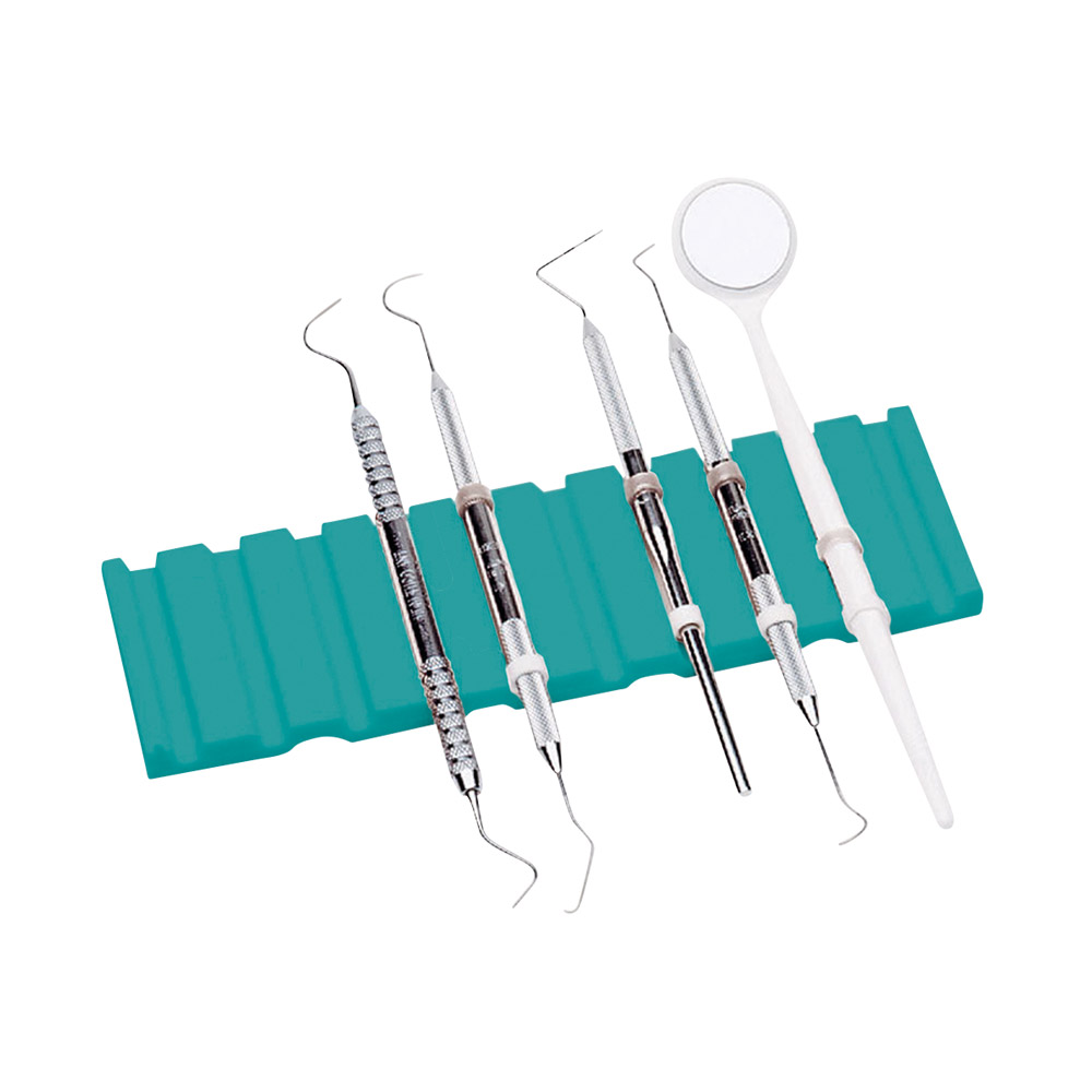 Instrumentenmat voor trays turquoise, per stuk