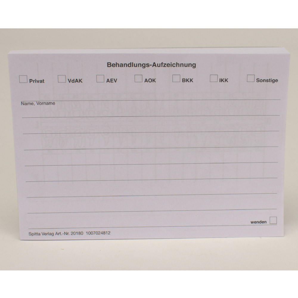 Behandelingsregistratie A6, 100 stuks