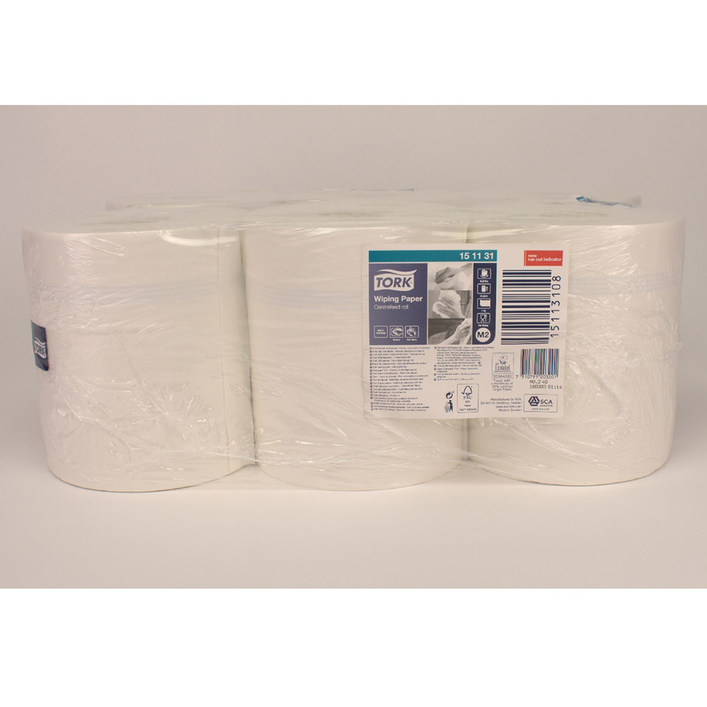 Tork Advanced Poetsdoek M2 22 x 19 wit, 6 Rollen