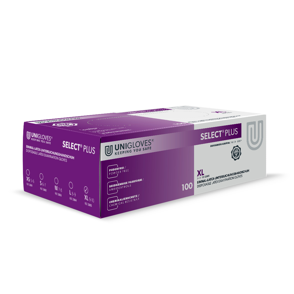 Select Plus latexhandschoenen poedervrij XL, 100 stuks