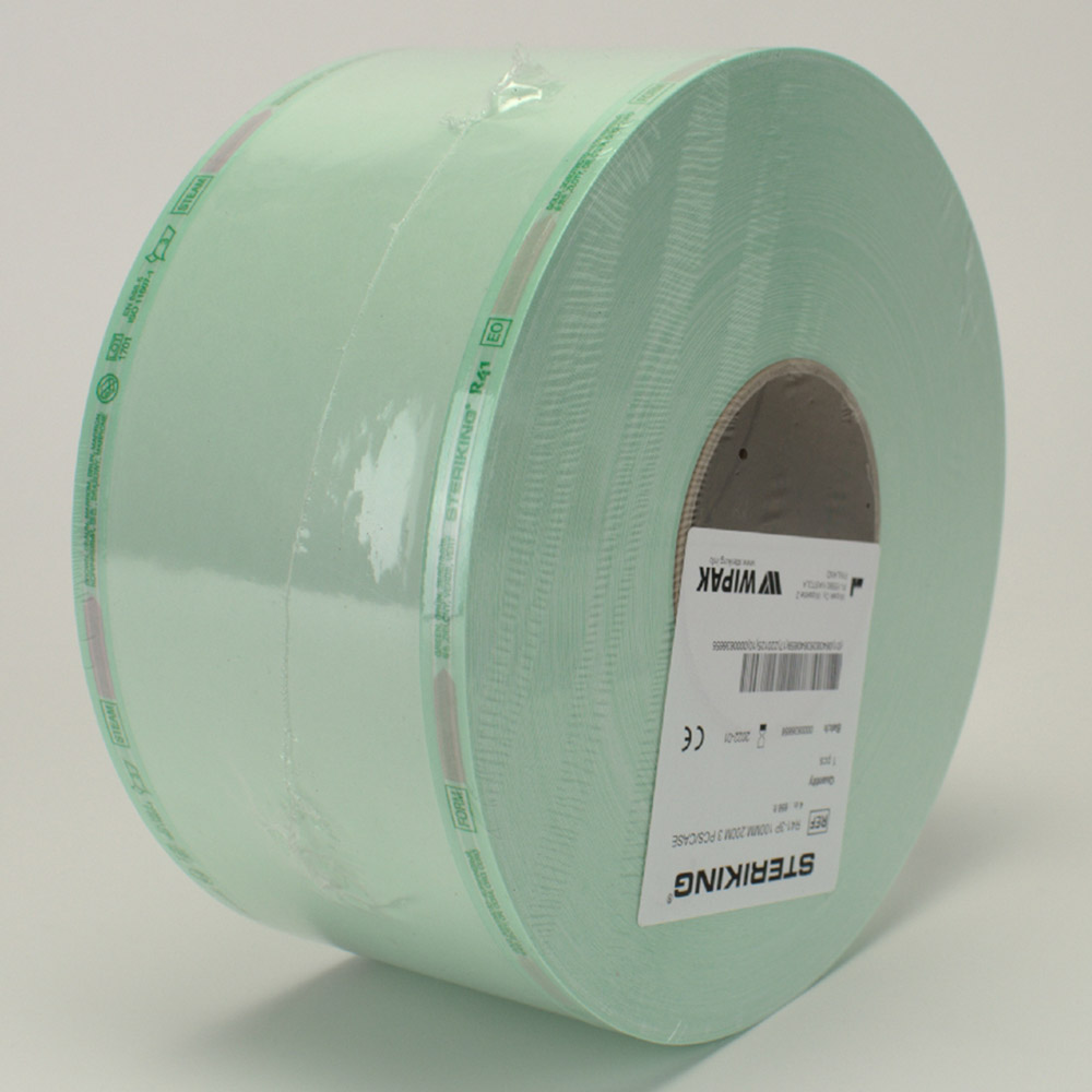 Steriking folie/papier 100 mm, 200 m rol