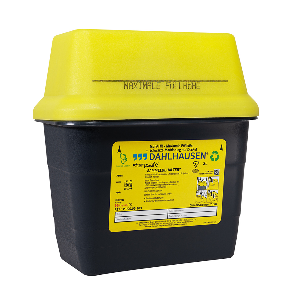 Sharpsafe 3 L afvalcontainer, stuk