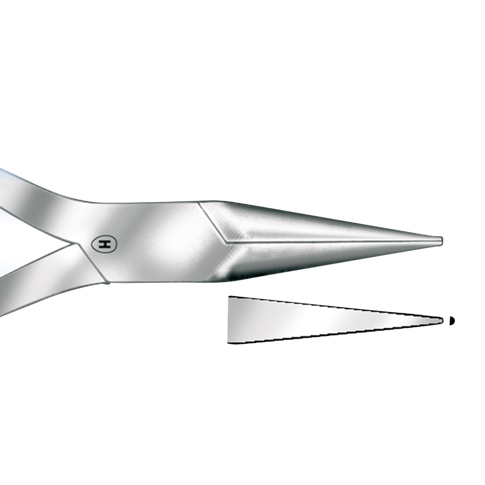 Platte spitstang geribd 12,0 cm, stuk
