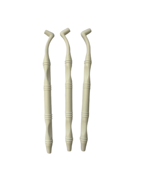 Dentalhalter weiss, 2 Öf. gewink./gerade 3 St >CH