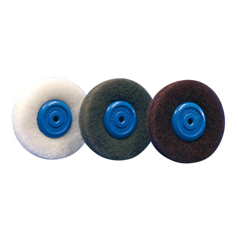 Fleece flap kunststofkern fijn wit 2-laags Ø 85 mm, stuk