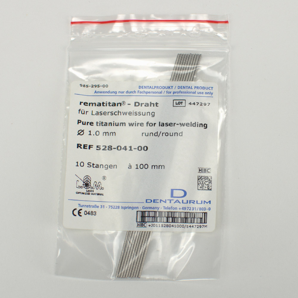 Rematitan draad Grade 1 rond 1,00 mm, 2 m