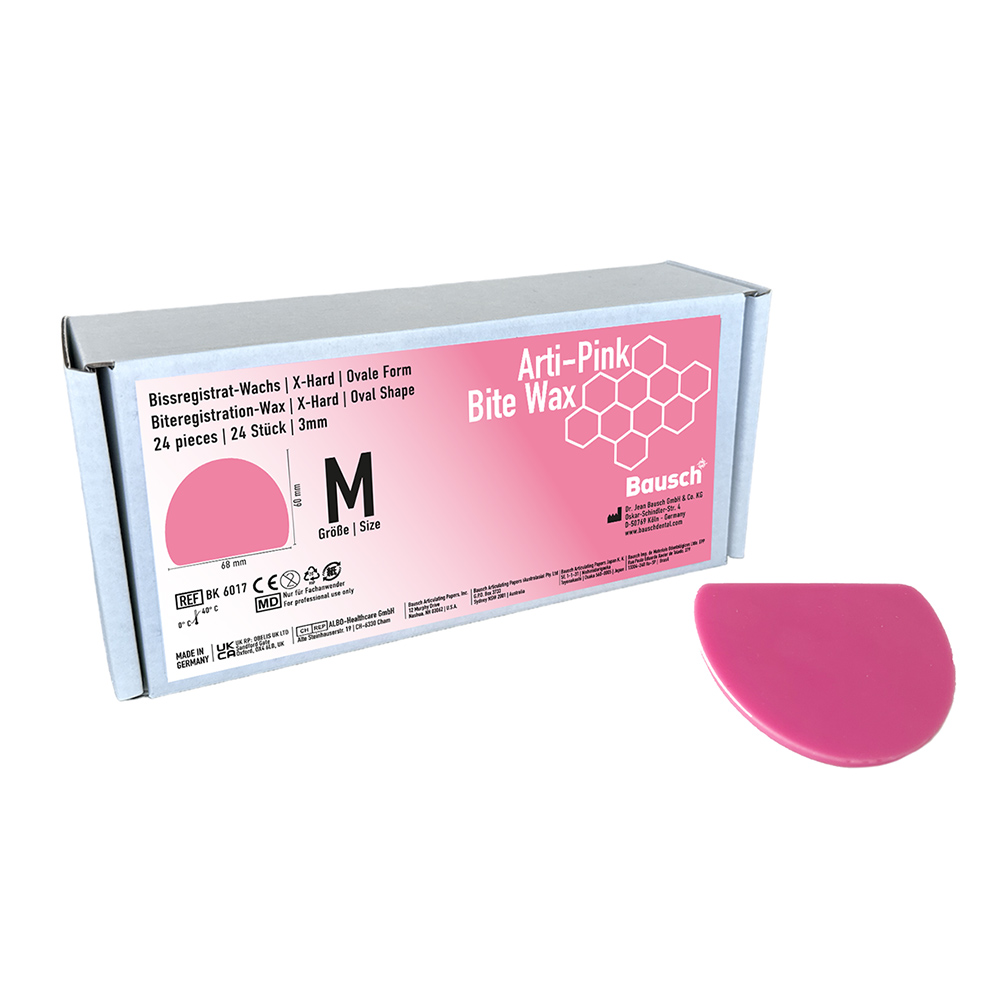 Arti-Pink Bite Wax roze ovaal M maat 3 mm, 24 stuks