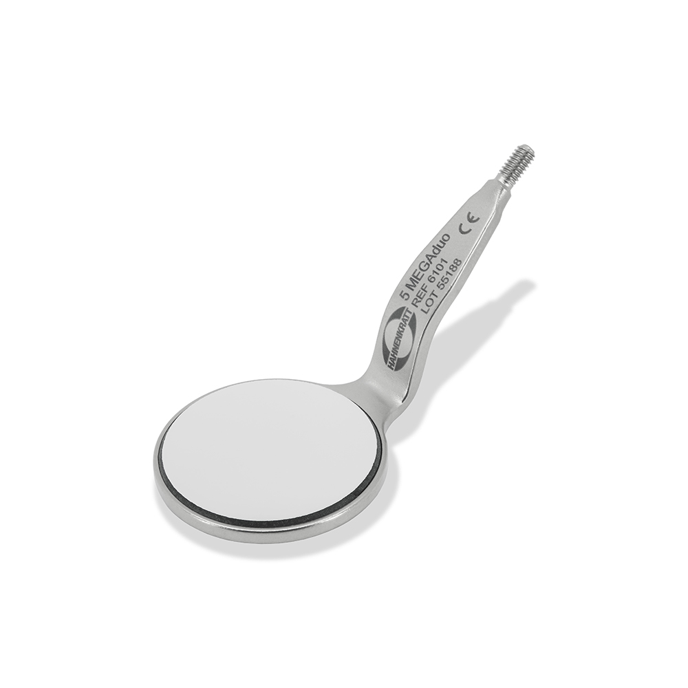 Mondspiegel MEGAduo Rhodium 5 plan SS, 6 stuk