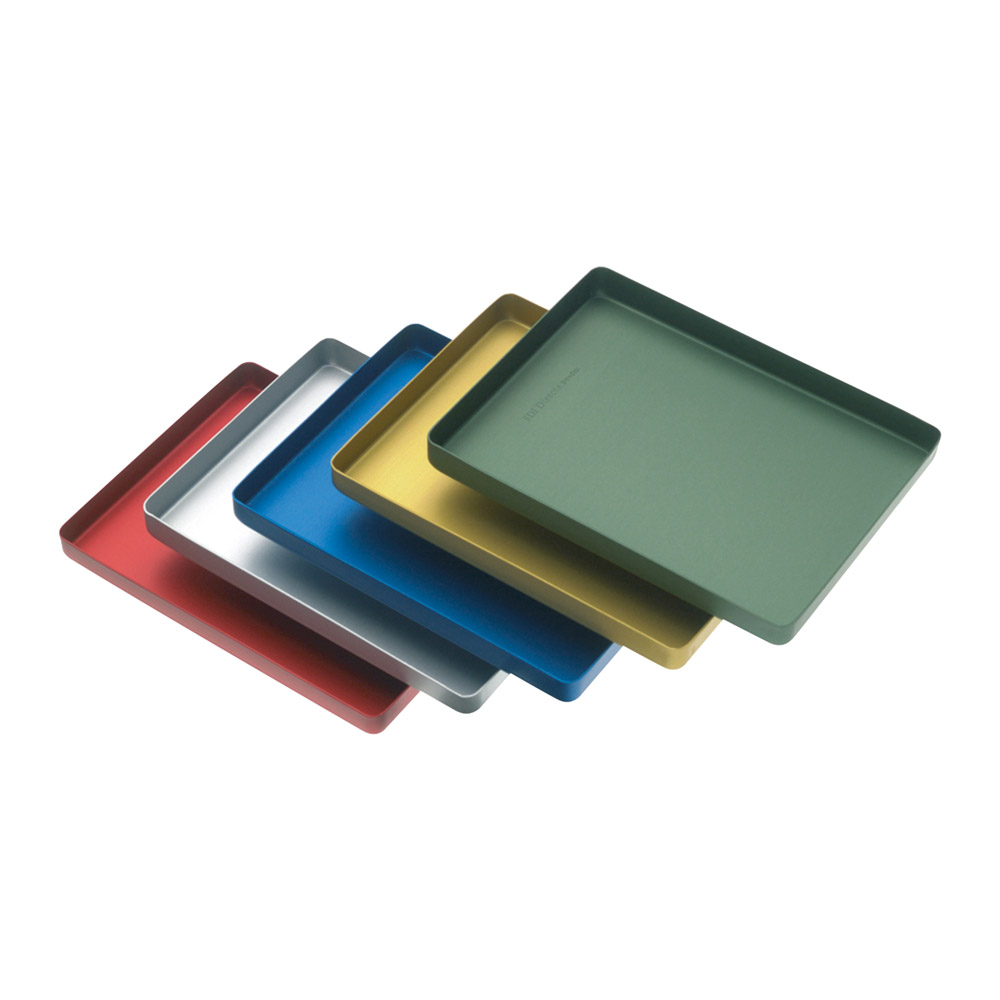 Alu-bodem tray zonder gaten 284 x 184 x 17 mm rood, stuk
