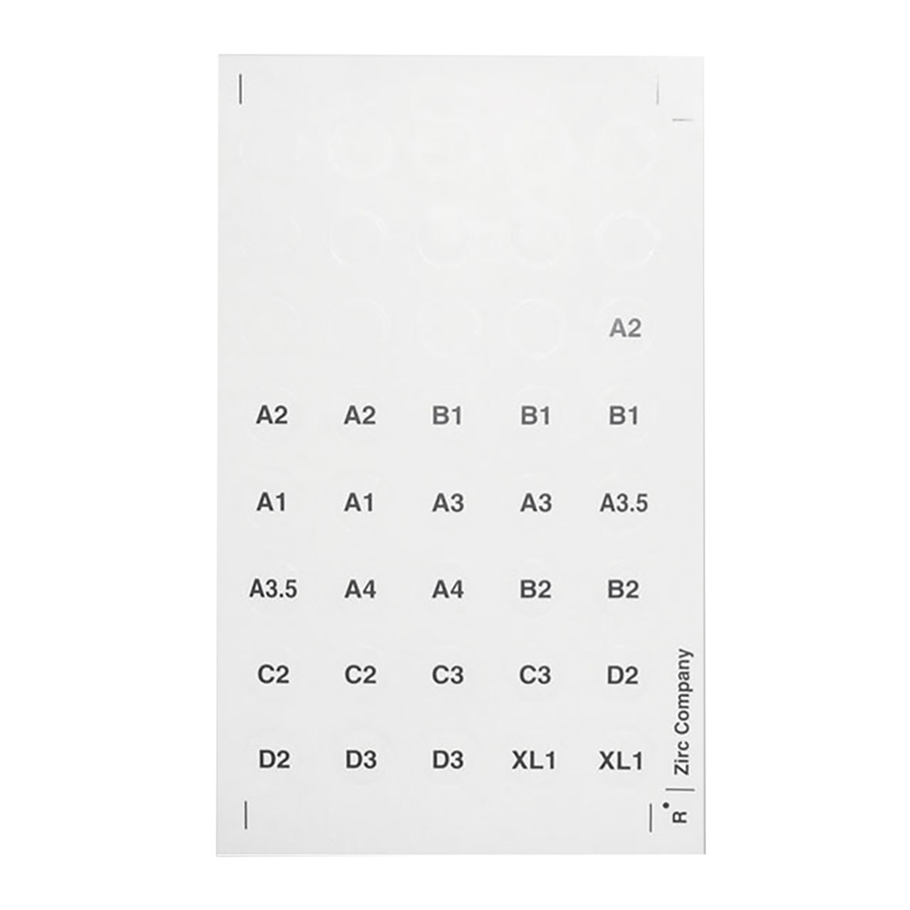 Zirc kleurstickers voor composietbak, 2 stuks