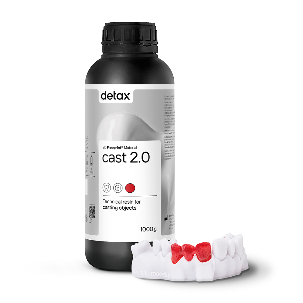 Freeprint cast 2.0 385 - 405 nm rood-transparant, 1 kg