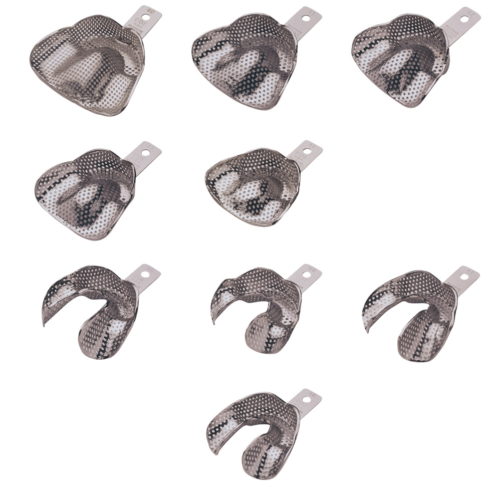 Afdruklepels Immediate geperforeerd, set van 8 stuks