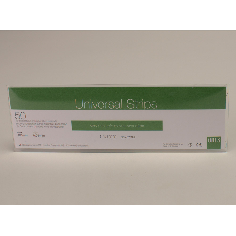 Odus universeel strip 0,05 x 10 mm recht, verpakking