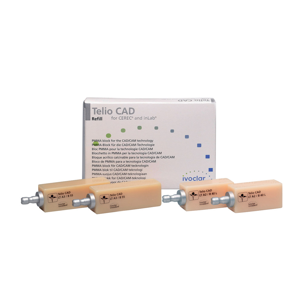 Telio CAD Cerec/InLab LT A2 B40L, 3 stuks