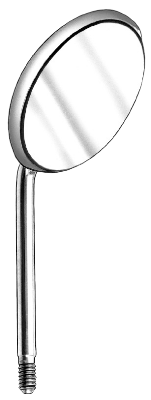 mondspiegel Rhodium plan 20 mm 478/3 , 12 stuks
