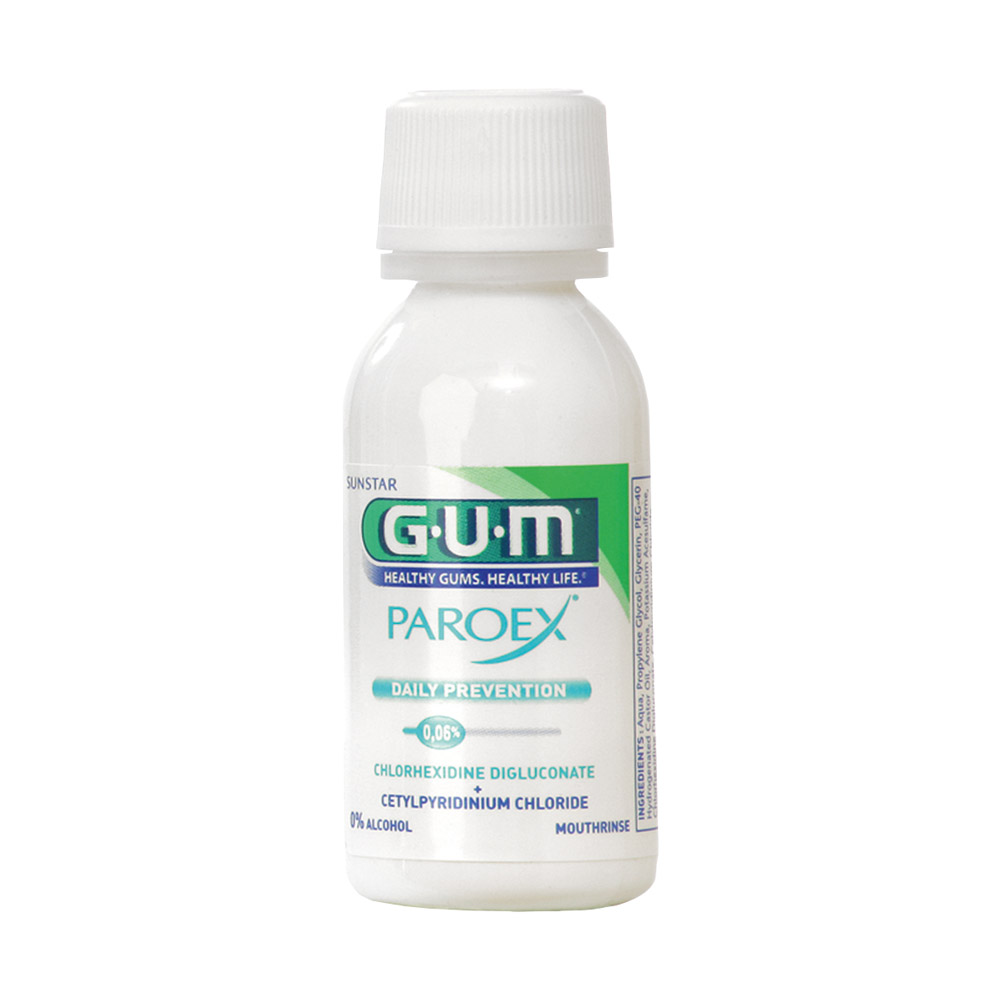 GUM Paroex mondspoeling 0,06% alcoholvrij, 30 ml flesje