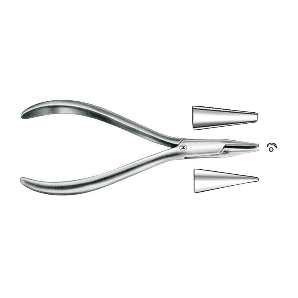 Holle groef oogvormige tang 13,5 cm 0,70 mm, stuk