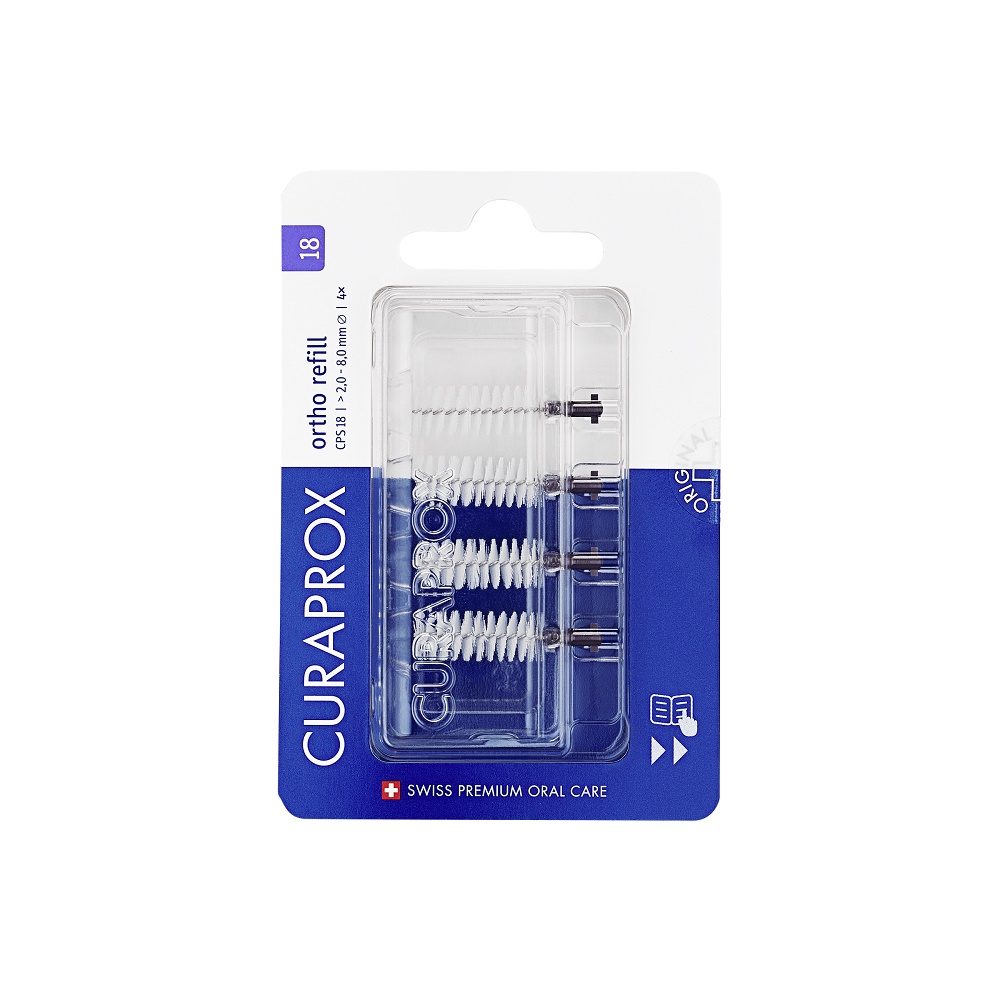 Curaprox CPS 18 ortho violet, 4 stuks navulling