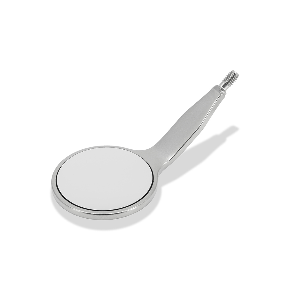Mondspiegel MEGA Rhodium 4 vlak RVS, 12 stuks