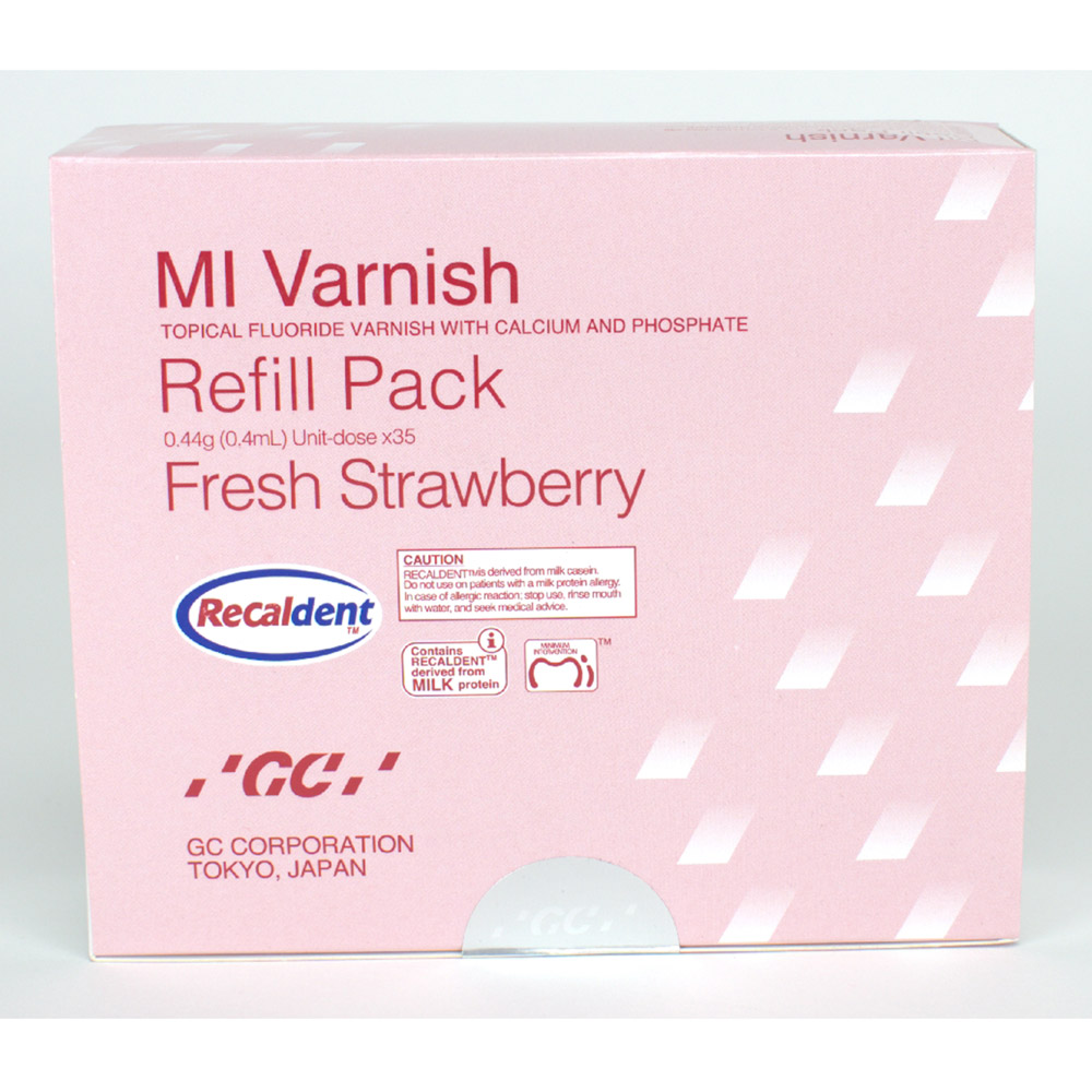 MI Varnish Strawberry, 35 x 0,4 ml + 50 Borsteltjes