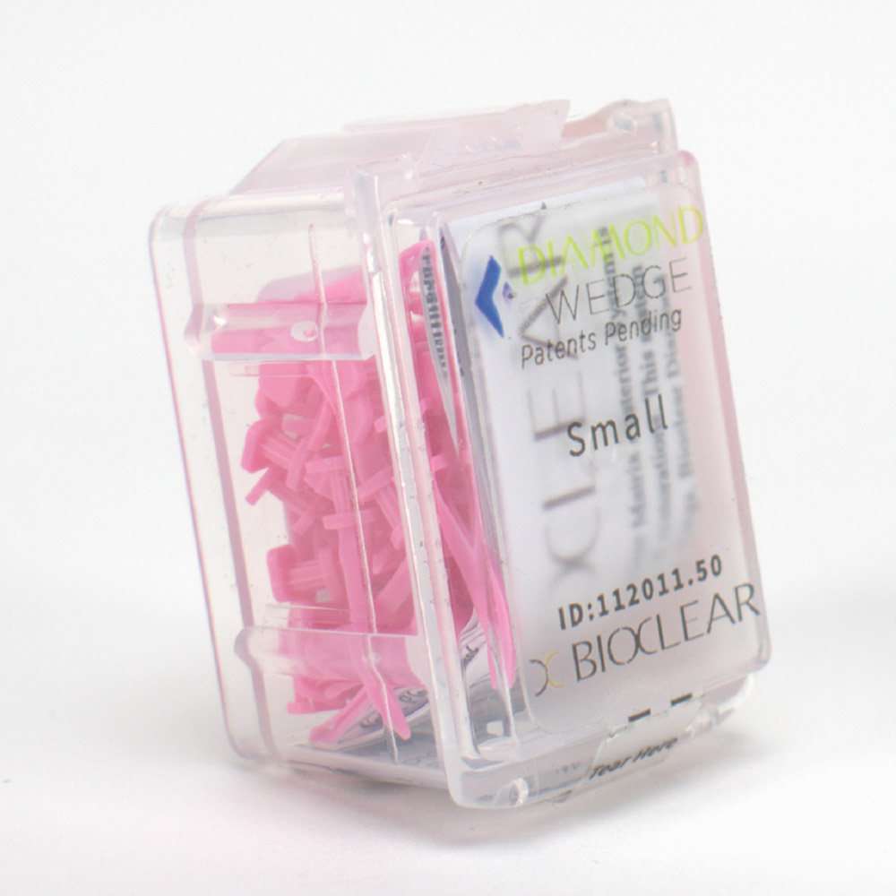 Bioclear Diamond Wedge small roze, 50 stuk