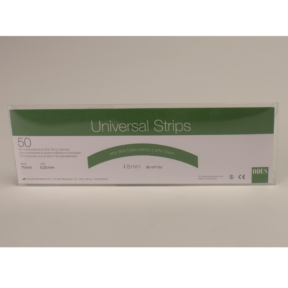 Odus universeel strip 0,05 x 8 mm gebogen, verpakking