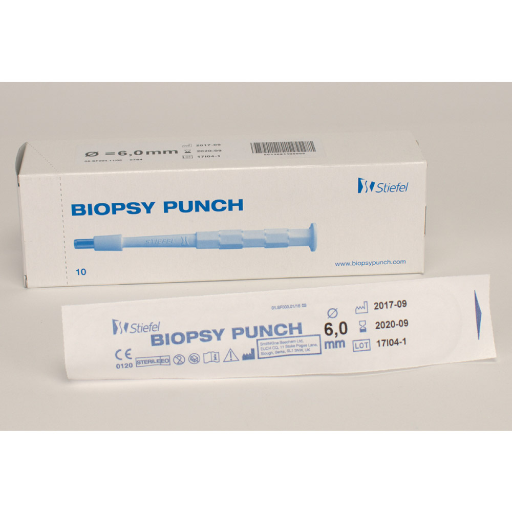 Biopsieponstang Ø 6 mm slijmvliesstanser, 10 stuks