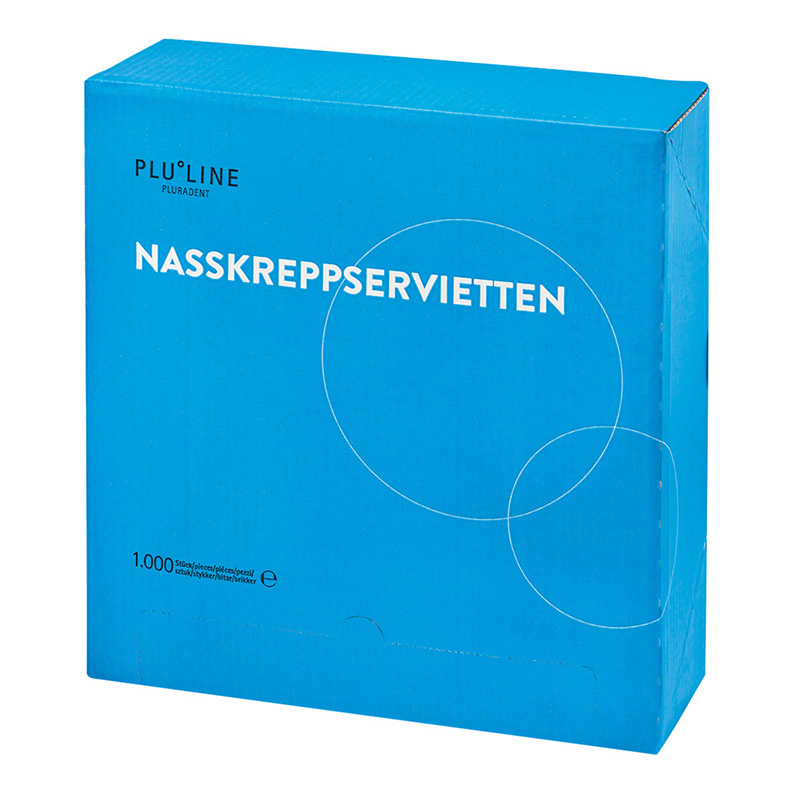 PLULINE CREPE SERVETTEN wit,1000st